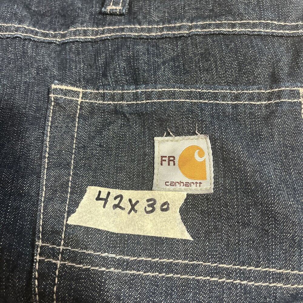 Carhartt FR FLAME RESISTANT 42x30 Carpenter's BLUE Work Jeans PANTS New